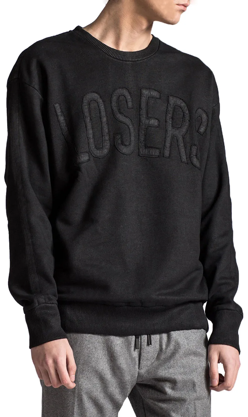 Diesel Men’s Black Cotton ‘S-Aster’ ‘Losers’ Sweatshirt Sweater